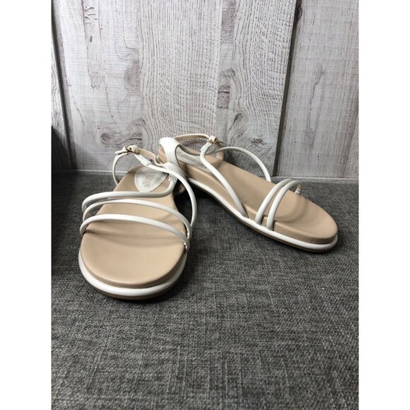 Dream Pairs Shoes - Dream Pairs Womens Sandals Size 8.5 Ivory Flat Criss Cross Strappy Summer Cruise